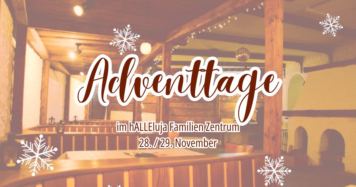 Das Programm für die Adventtage ist da