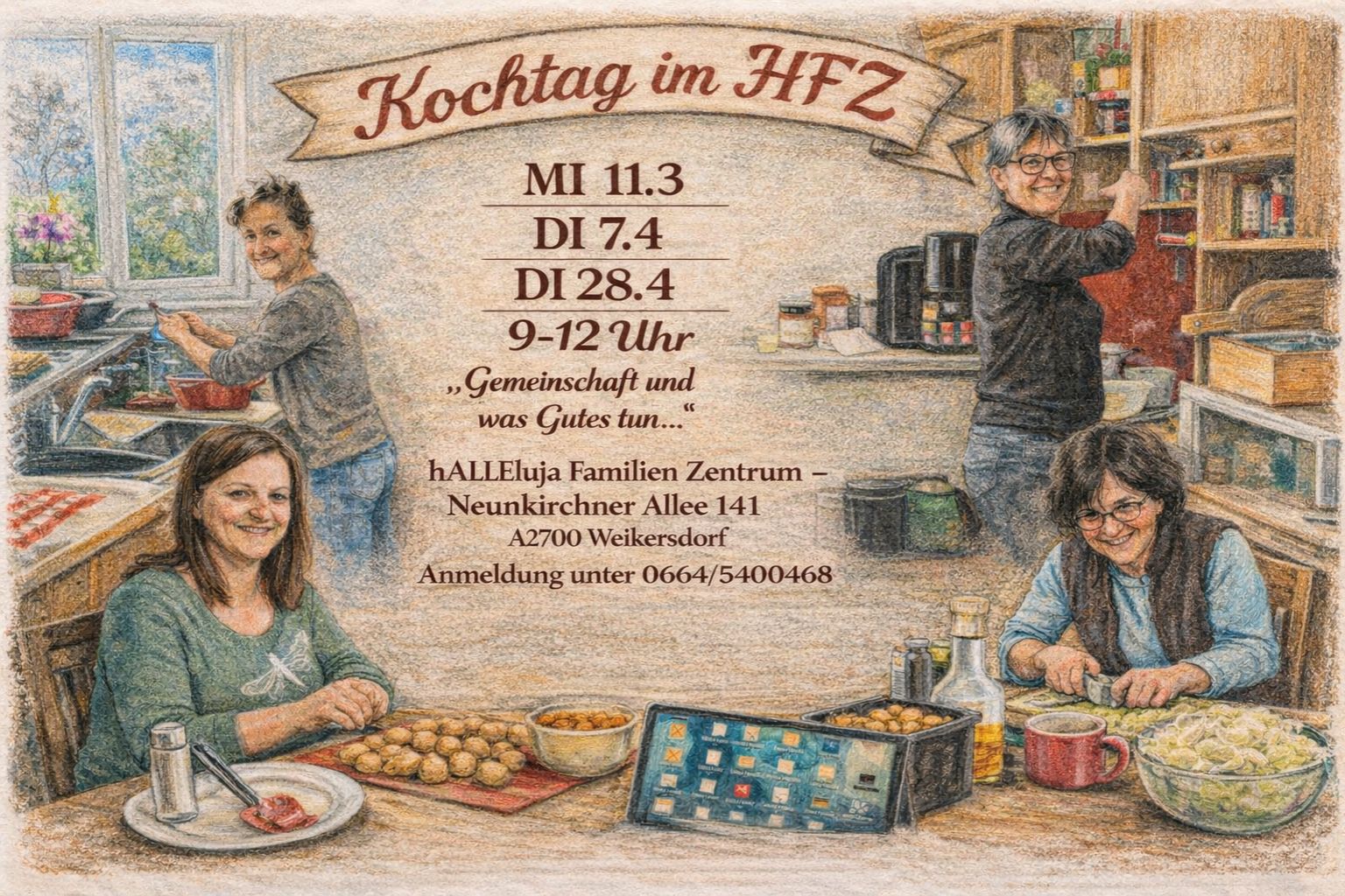 Die nächsten Kochtage im HFZ